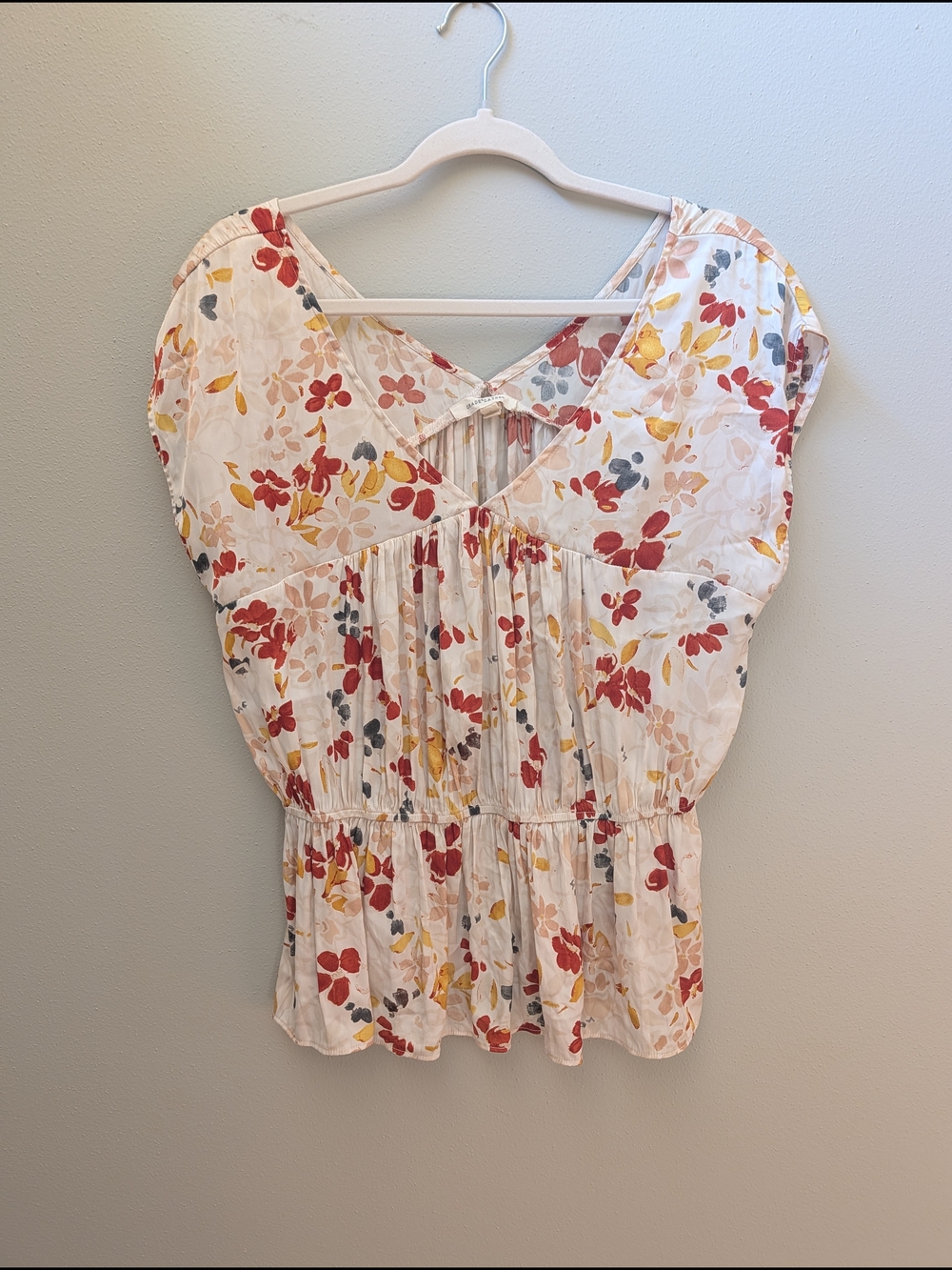 Grade & Gather Size Large Floral Peplum Top